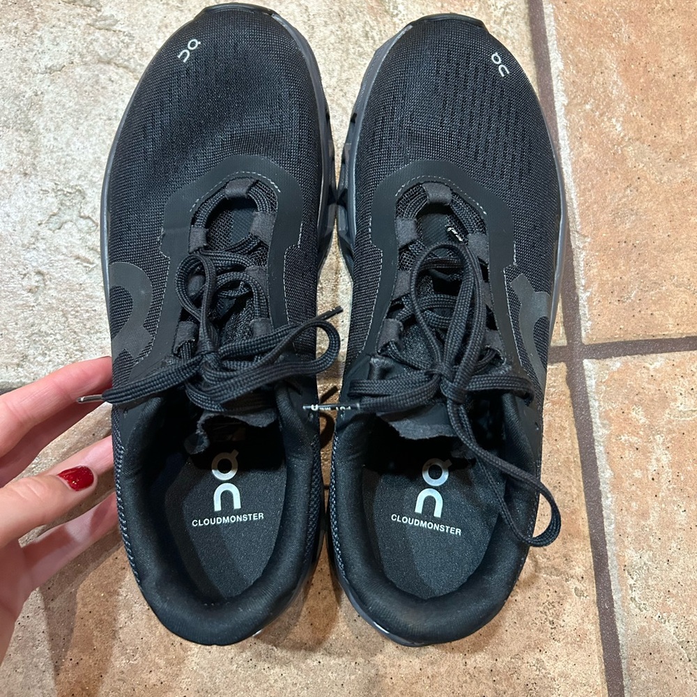 On Running Cloudmonster Men's Black Athletic Running Shoes